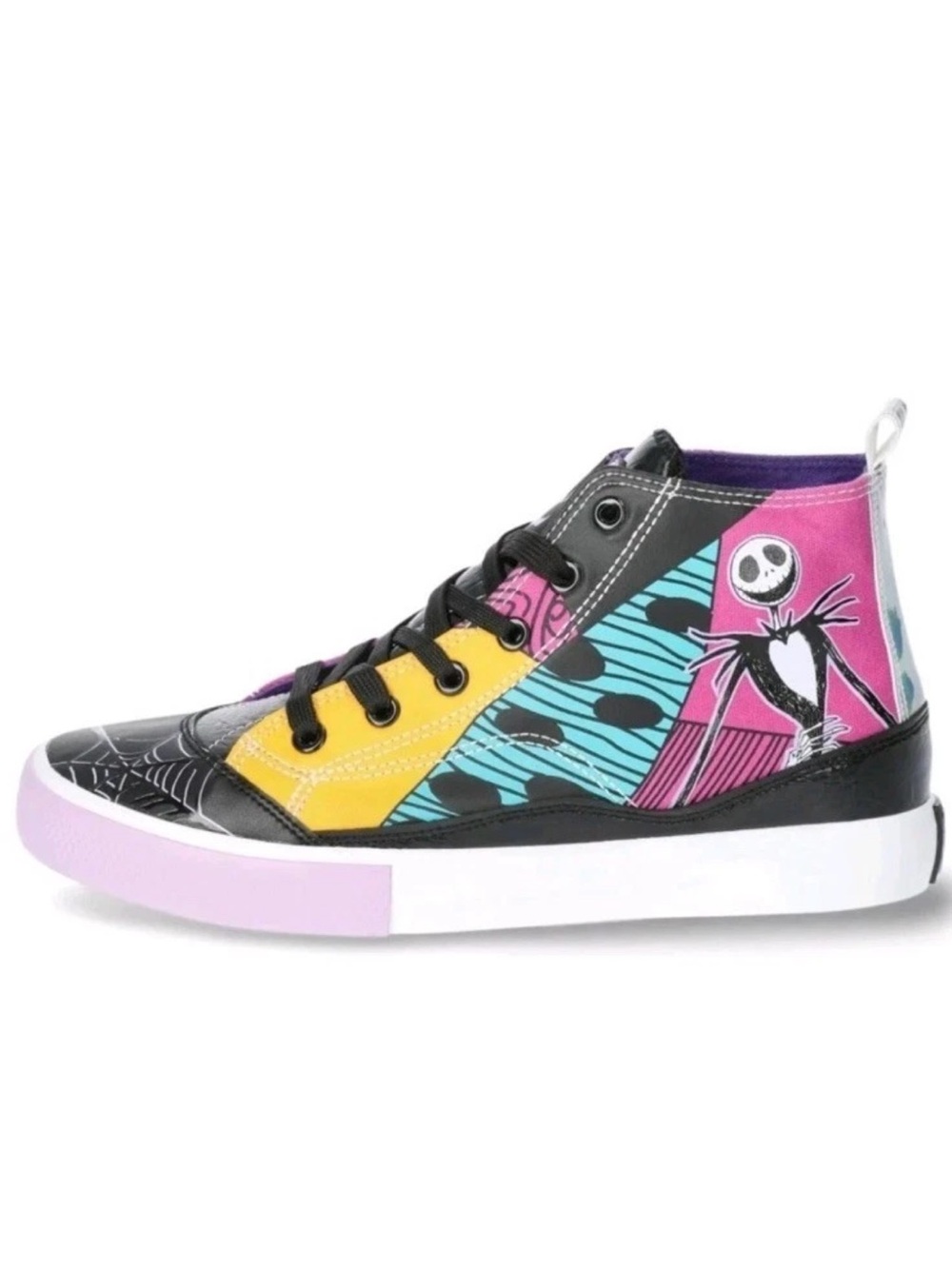 Nightmare Before Christmas Colorful Graphic High-Top Sneakers NWT Size 6 - Picture 3 of 11